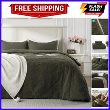 Super Soft Velvet Textured Duvet Cover Set Queen, 3 Pcs Floral Patterned Comf...