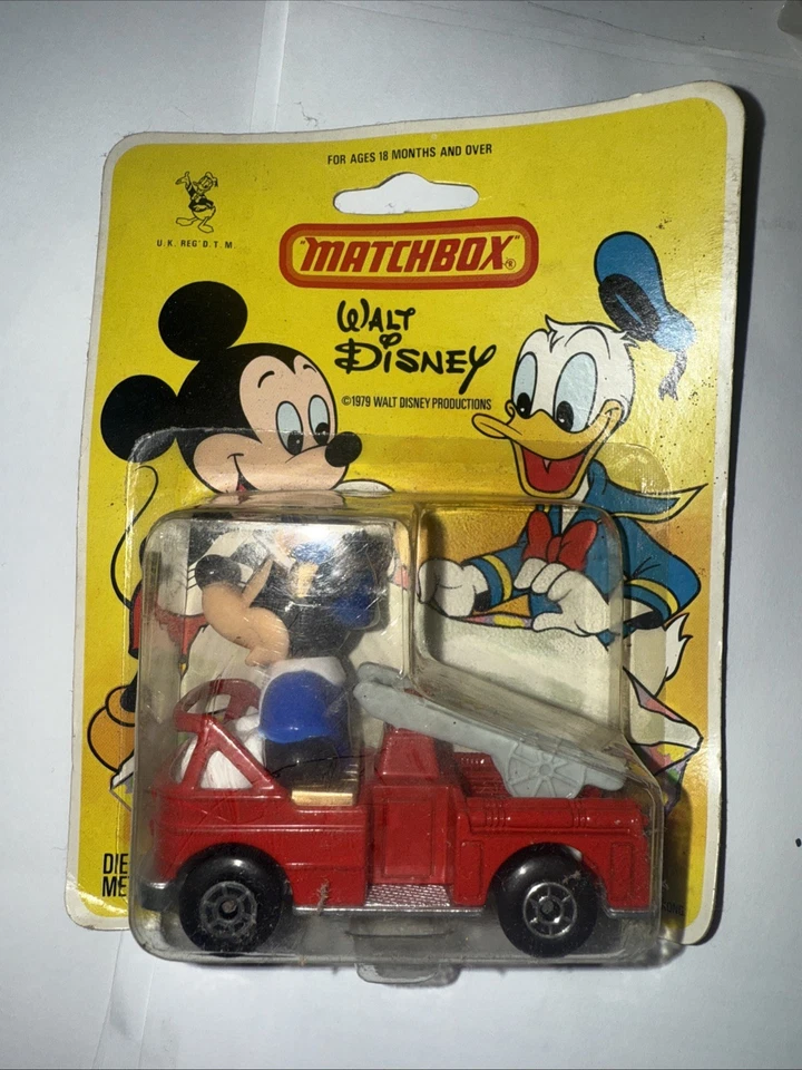 Matchbox 1979 Vintage Walt Disney Mickey Fire truck WD-1 And Minnie And Donald - Image 2 of 4
