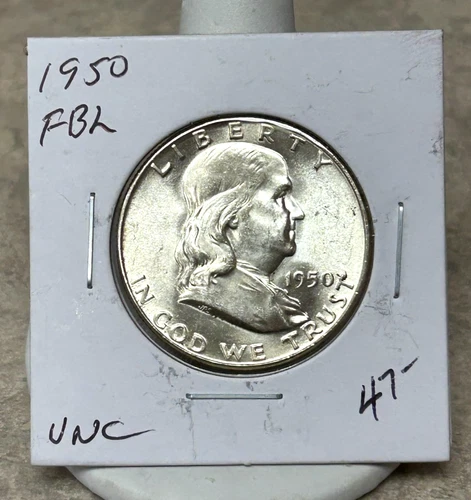 1950 Franklin Half Dollar - BU w/FBL - Very Lustrous