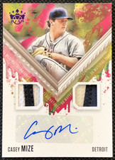 2021 Panini Diamond Kings DK Material Signatures Purple #DKMSCM Casey Mize 20/20