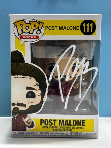 Funko Pop! Rocks POST MALONE #111 SIGNED AUTHENTICATED with COA FREE SHIP & CASE