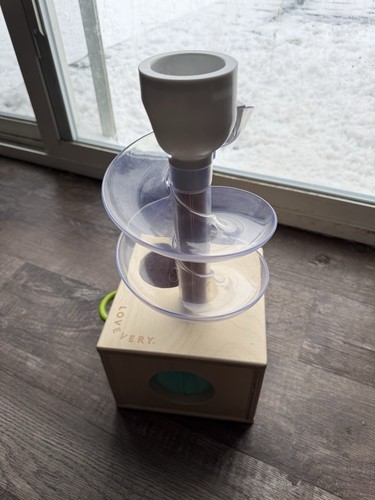 Lovevery Wooden Slide Seek Ball Run Toy With One Ball. CLEAN/NO DAMAGE.