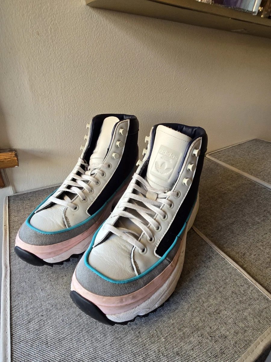 adidas gazelle silver green womens adidas Women's Kiellor High-Top Platform Sneakers