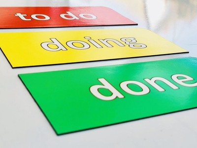 3 magnetische Kanban Karten  Magnete für agiles Projektmanagement  13,5cm x 6cm