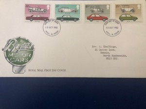 MF Great Britain Scott # 1002-05 British Motor Cars FDC