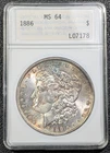 1886 Morgan Silver Dollar $1 ANACS MS64 OLD ANACS GENIE LAMP SOAPBOX Ships Free!