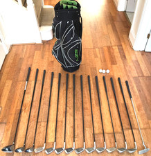 Mens Dunlop Full Golf Set Clubs 14 Irons Woods Right Handed Graphite + 14w Bag