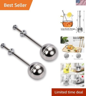 Elegant Long Handle Stainless Steel Tea Infuser - Perfect for Tea Lovers