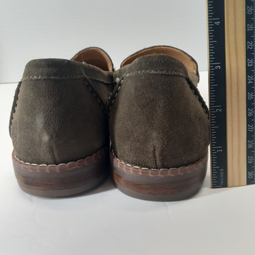 Hush Puppies Womens Sz 7.5 Wren Penny Loafer Dark Olive Green Suede H509850 - Picture 5 of 8