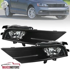 Fog Lights Fits 2015-2018 Volkswagen VW Jetta Driving Bumper Lamps Bezel+Switch