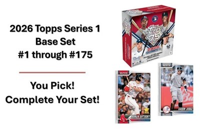 2026 Topps Series 1 Baseball Base Cards #1-175 - You Pick! - Complete Your Set!