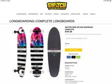 Skateboard Sector Nine Splash Snapback Complete Cruiser Ships Free