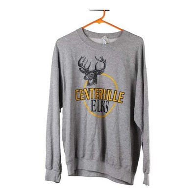 Centerville Elks Gildan Graphic Sweatshirt - Large Grau Baumwolle