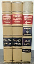 Decorative Law Books 3 Vol Lot Reporter Shelf Decor TN Tennessee Decisions