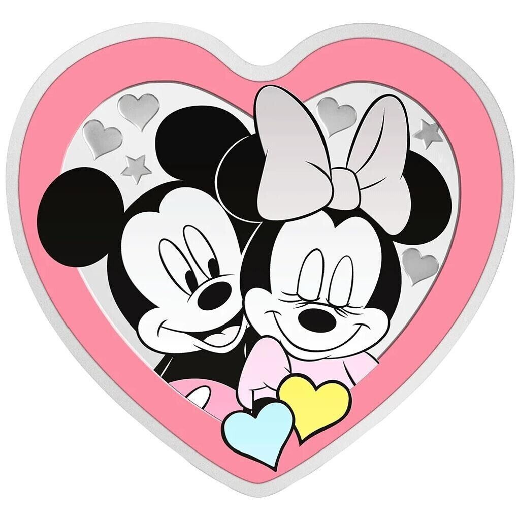 DISNEY MICKEY & MINNIE MOUSE LOVE COIN NEW REAL CUTIE 1 OZ