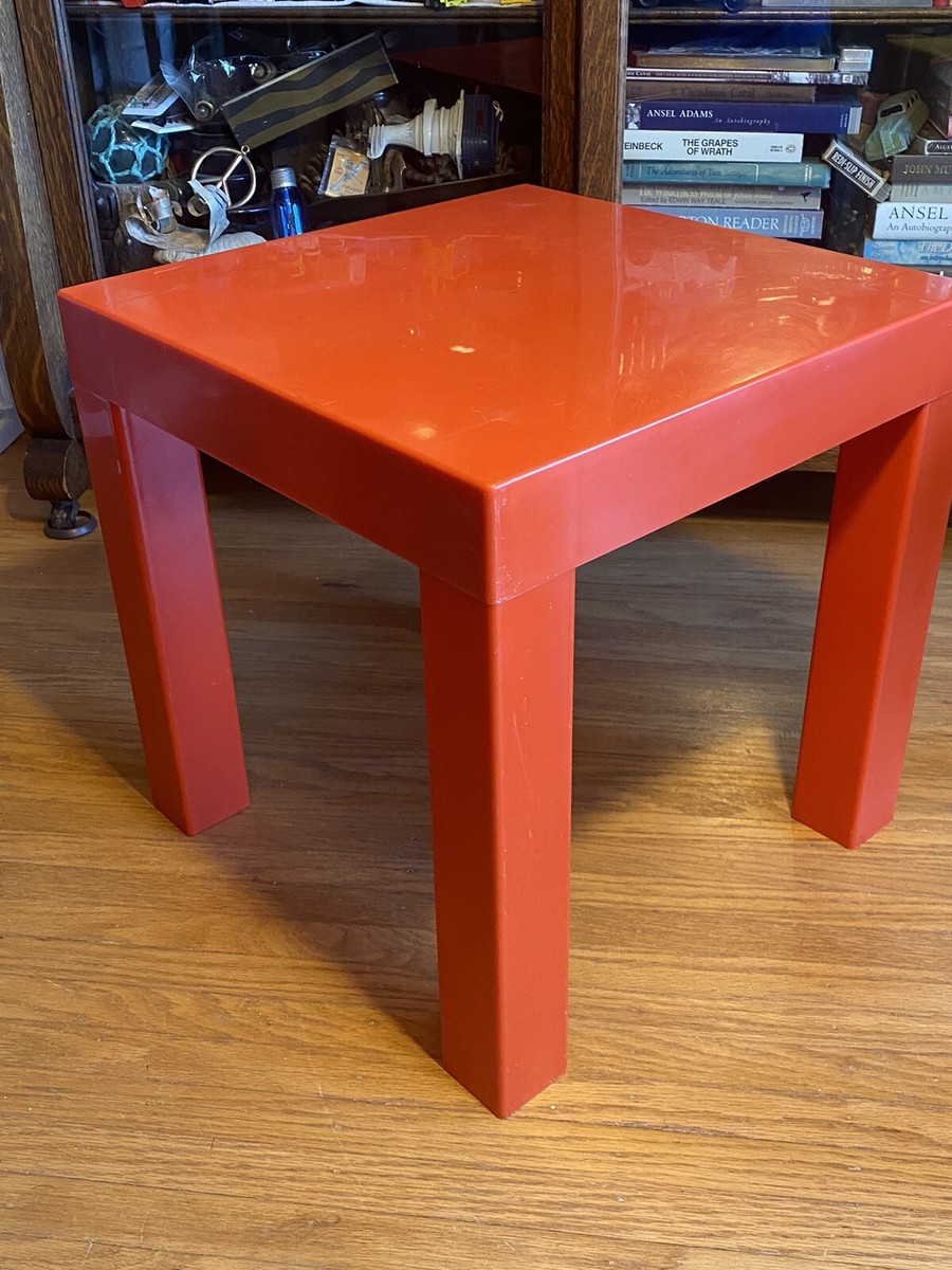 70s  PARSONS table vintage ミッドセンチュリー ポップ Vintage 1970s Parsons Table Orange Plastic Style MCM Retro