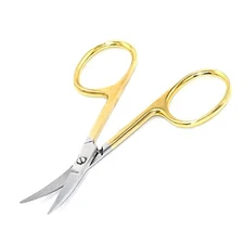 CUTICLE & MANICURE SCISSORS, Cute Half Gold Handles, Best Trimming Scissor Gold