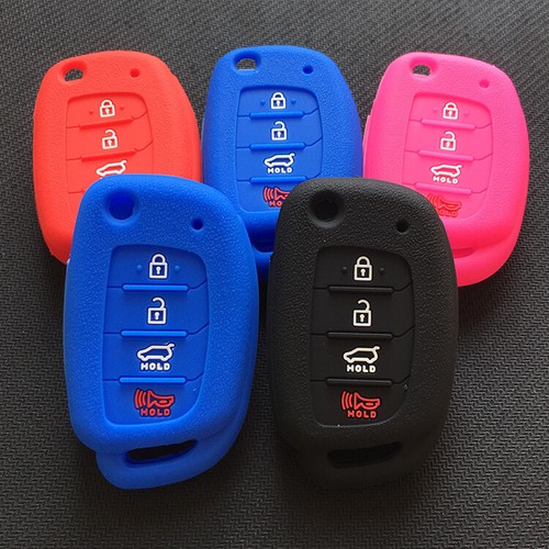 Fit HYUNDAI Sonata Tucson 4 Button Remote Smart Key Fob Silicone Cover Case - Picture 4 of 28
