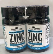 2X Oroline Nutrition Zinc Immune Support- 120 Capsules Vitamin C,  B Complex