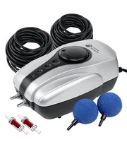 Pond Aeration Kit Pond Air Pump Koi Pond Aerator for Pond up to 1000 Gallons ...