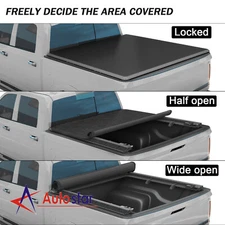 JDMSPEED 5.7 Ft For 2009-2023 Dodge Ram Crew Soft Roll Up Tonneau Cover 5.7" Bed
