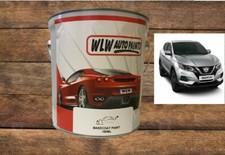 CHROME SILVER KY0 SOLVENT BASECOAT CAR PAINT MIX SPRAY GUN READY FOR NISSAN