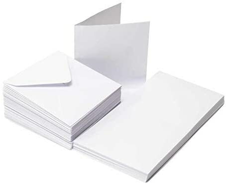 6x6" White Blank Cards & Envelopes Greeting for Loved ones - Pack of 10, 20, 50 - Picture 6 of 18