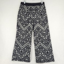 Sanctuary Womens Pants Size L Black White Wide Leg Pull On