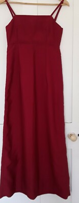 Beautiful Homemade Lined Ladies Dress.  Raspberry Red. Size 10. 32/28.