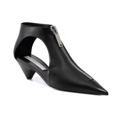 Stella McCartney Womens Zipit Low Heel Boots Black Size 7 Defected