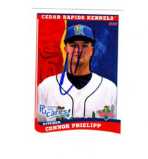 Connor Prielipp 2023 Cedar Rapids Kernels signed autograph baseball card
