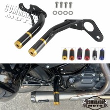 For Harley Low Rider ST FXLRS Street Bob 2018-2025 Rear Crash Bar Passenger Pegs
