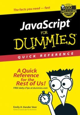 JavaScript For Dummies Quick Reference by Emily A. Vander Veer (English) Paperba