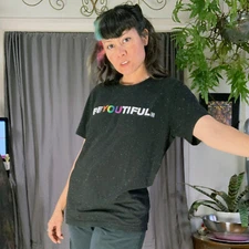 Human Rights Campaign BEYOUTIFUL Speckled Rainbow Knit Pride T-Shirt