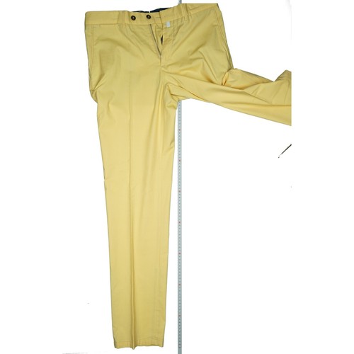 Jean Biani Herren Chino Hose Jeans Slim Fit Golf Premium Sommer W34 L34 Gelb NEU - Bild 5 von 7