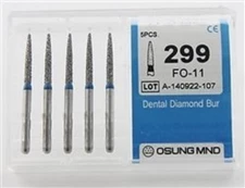 Dental Diamond Burs, Standard Grit Multi-Use, 5 Pcs/Pk [299FO-11]