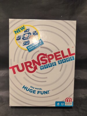 Turnspell Word Game Tiny Word Family Board Game Mattel 2-4 Players Ages 10+ NEW