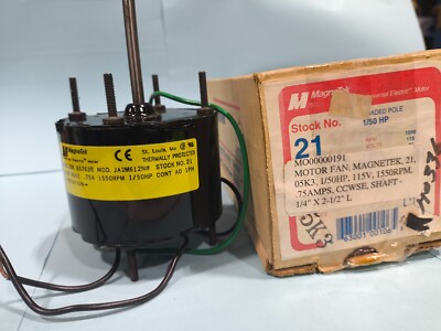 NIB MAGNETEK JA2M612N MOTOR 1/50HP 115V 60HZ .75A 1PH (TT2) | eBay