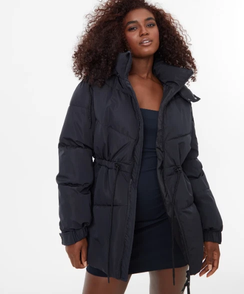 Black padded parka clearance womens