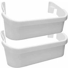 2 Pack 240323001 Frigidaire Refrigerator Door Bin Shelf White
