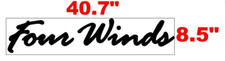 Pair FOUR WINDS FOURWINDS RV DECALS  MARINE GRADE.YOUR COLOR CHOICE