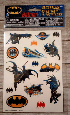Batman Assorted Temporary Tattoos 1 pack of 15