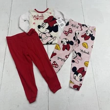 Kohl’s Disney Jr Minnie Mouse 3 Piece Pajama Set Toddler Girls Size 3T Defects