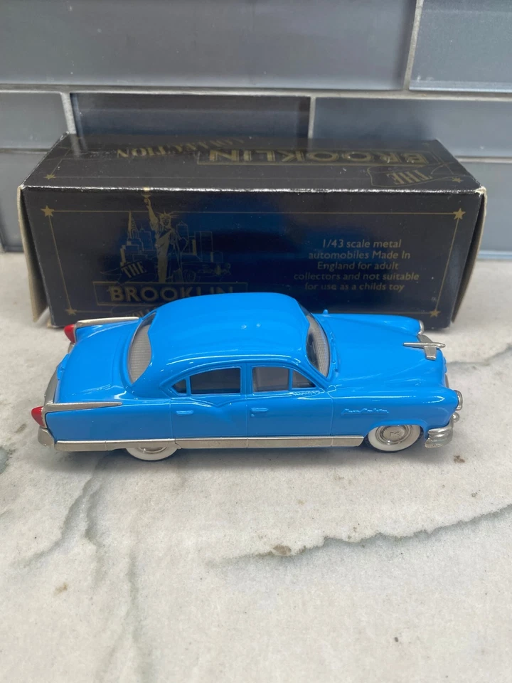 Brooklin Models 1/43 Scale BRK29 1953 Kaiser Manhattan Four Door Sedan Blue - Image 3 of 4