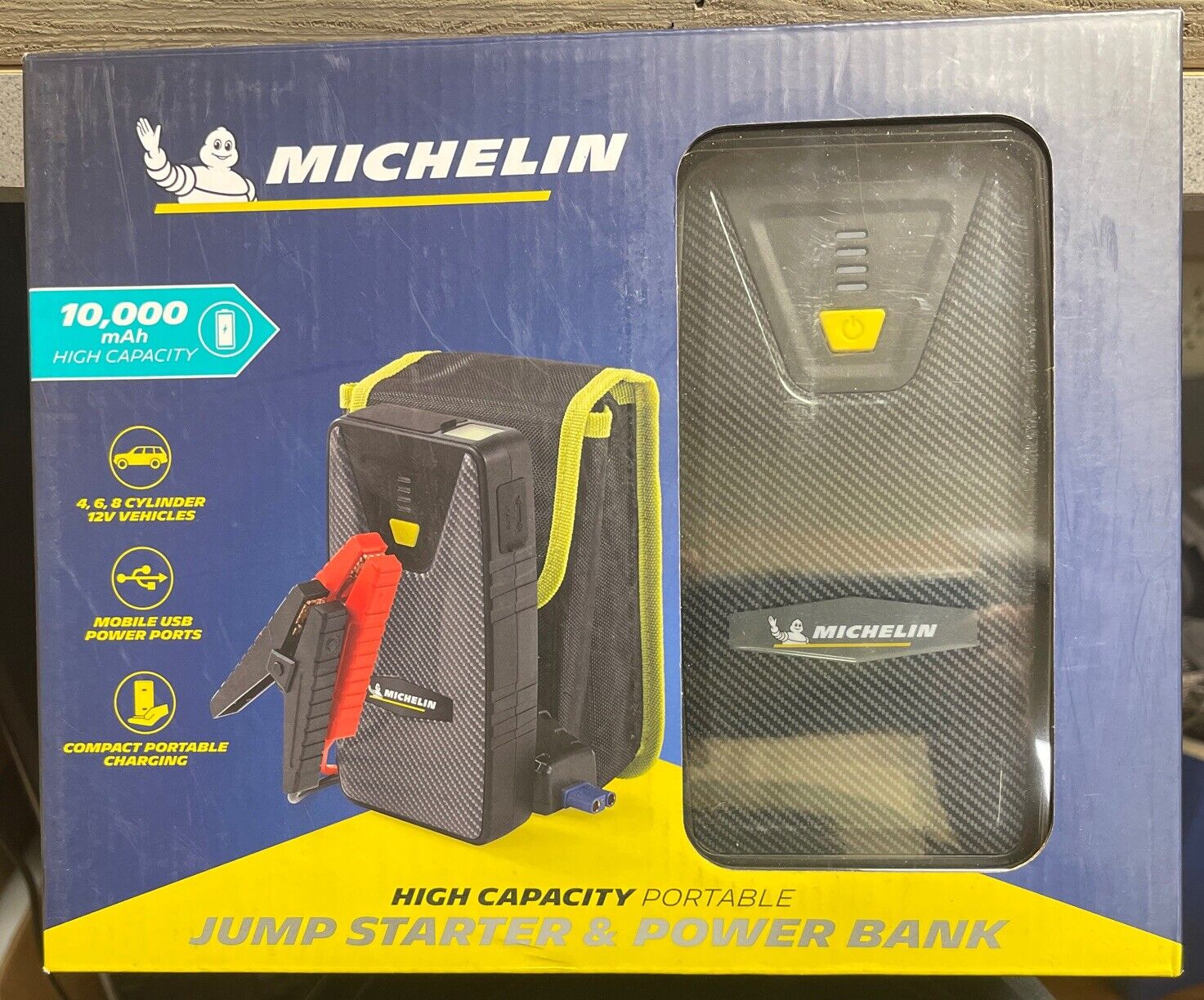 Michelin High Capacity Portable Jump Starter and Power Bank Open Box