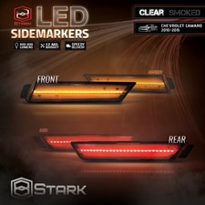 4pcs Clear Led Laser Sidemarkers Front Rear Set Combo Kit 10-15 Camaro 4pcs Clear Led Laser Sidemarkers Front Rear Set Combo Kit 10-15 Camaro