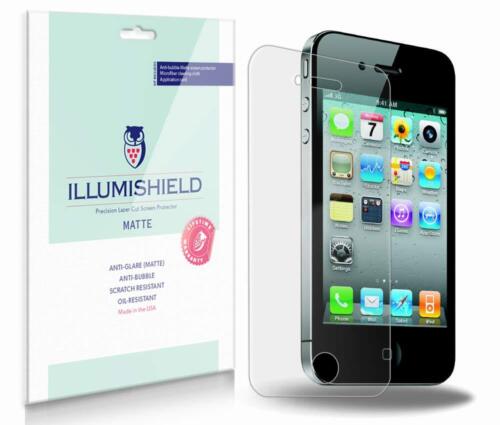ILLUMISHIELD Matte Front + Back Protector Compatible with Apple iPhone 4S (AT&T) - Afbeelding 1 van 6