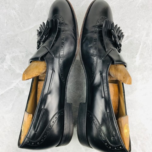 Vintage Salvatore Ferragamo Mens Size 8.5 Loafers Leather Tassel Wingtip kiltie - Picture 6 of 11