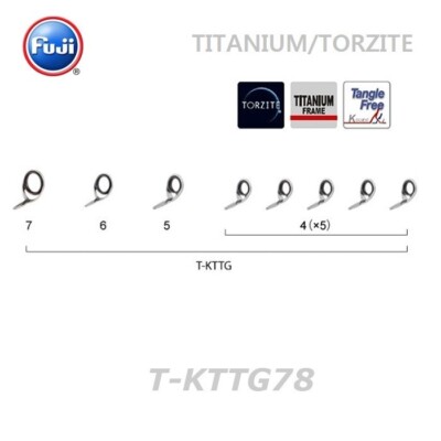 Fuji Torzite Titanium T-KTTG78 Spinning/Bait Guide kit (Tip Top Not Included)