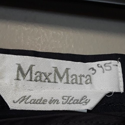 Max Mara Womens Pencil Skirt Size 12 Navy Silk Blend Midi Minimalist Carrier - Picture 3 of 7